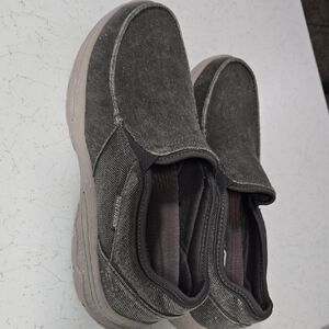 Skechers Men's Charcoal Slip-On Sneakers Great Condition